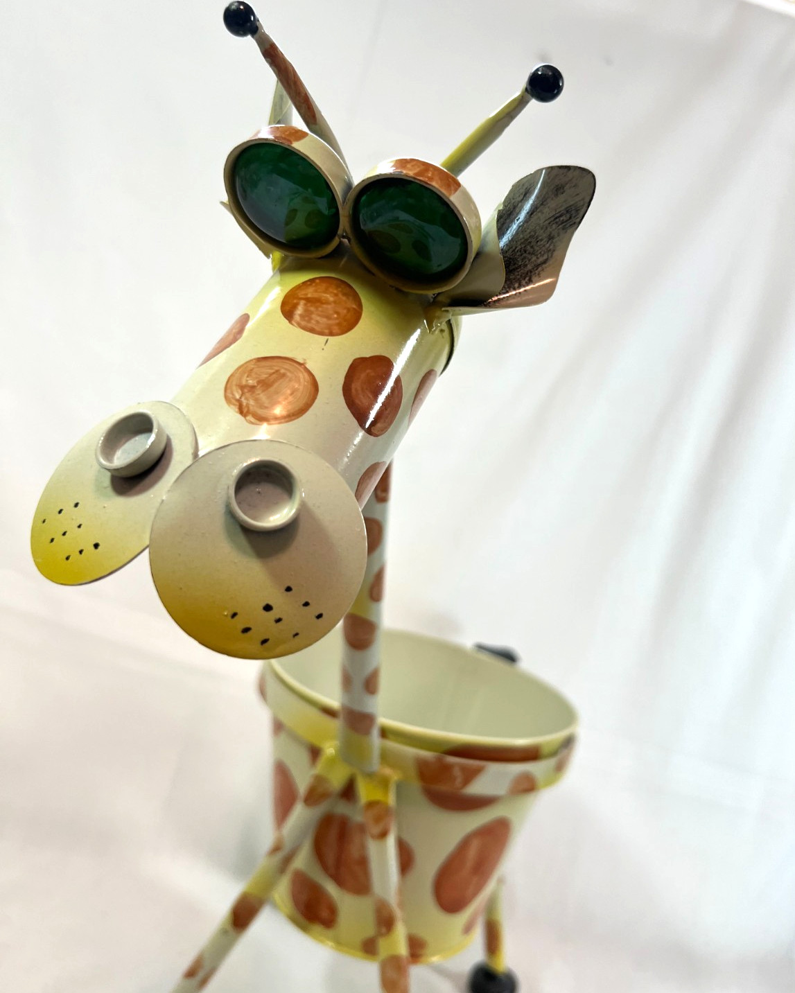 Decorative Giraffe 18" Metal Planter