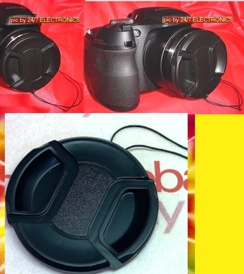 SNAP-ON FRONT LENS CAP DIRECTLY to CAMERA FUJI S9950W S9950 W FINEPIX+HOLDER