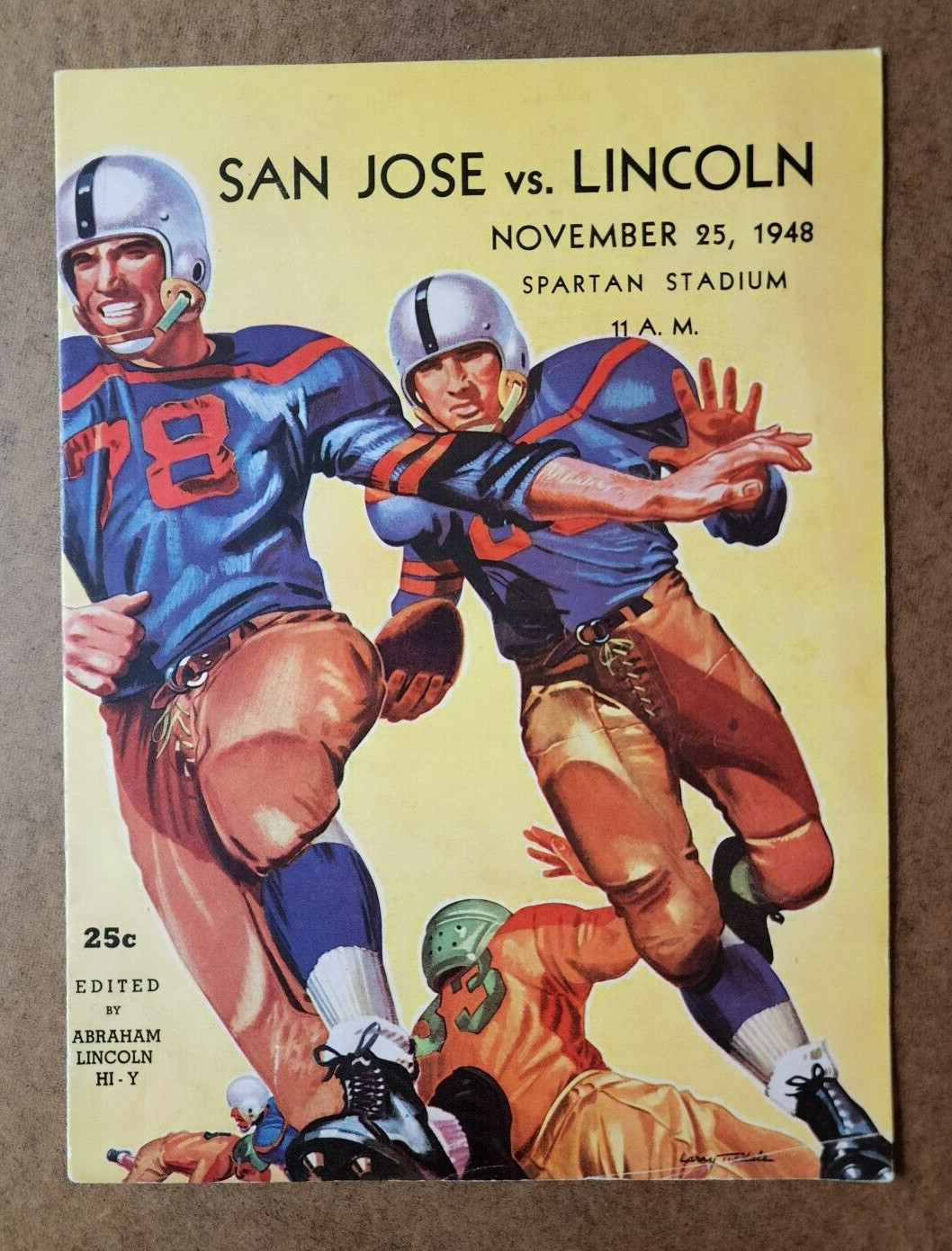 1948 SAN JOSE vs LINCOLN High School Football Program - Spartan Stadium Californ