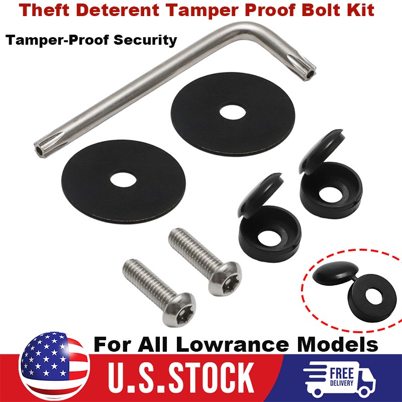 For All Lowrance, Theft Deterrent Gimbal Knob Replacement Kit Mounting Bolts