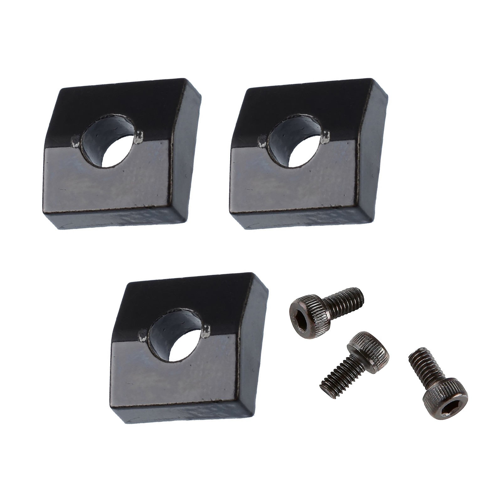 3X Black Nut Blocks Clamp and Screws Kits For Electric Guitar Tremolo bridge
