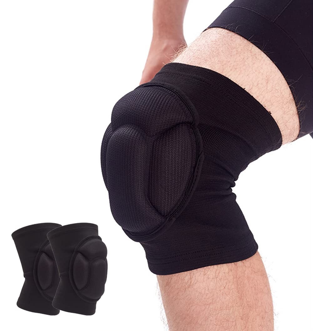 Knee Pads for Women & Men, Basketball Volleyball Large, Black