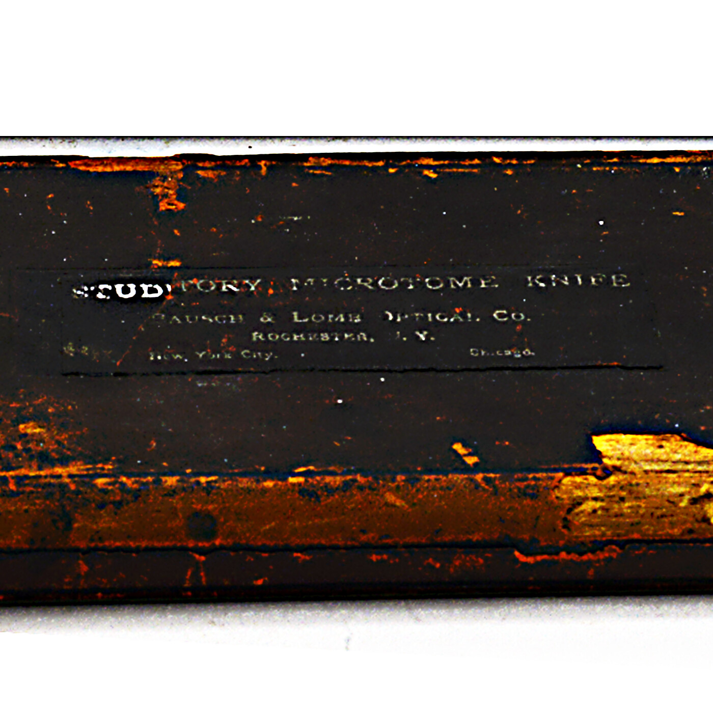 Large microtome knife tissue sampling for microscope incredibly sharp wood box
