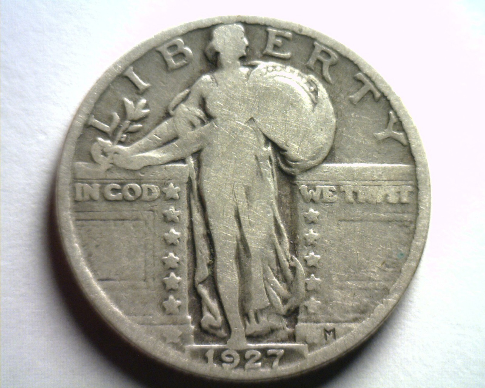 1927 STANDING LIBERTY QUARTER VERY GOOD /FINE VG/F NICE ORIGINAL COIN BOBS COINS