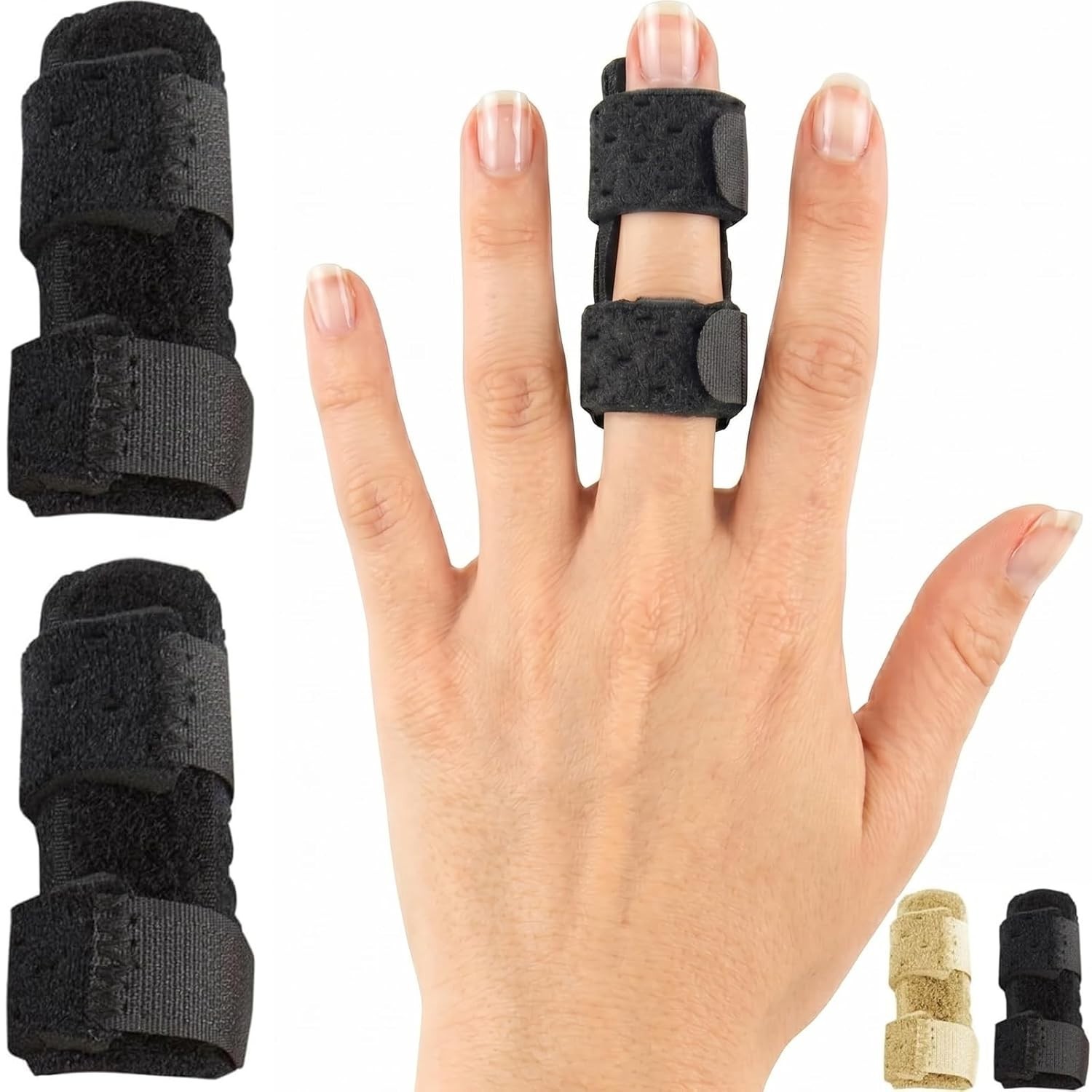 Vive Finger Splint (2 Pack) - Universal Finger Straightener - Broken | Trigger