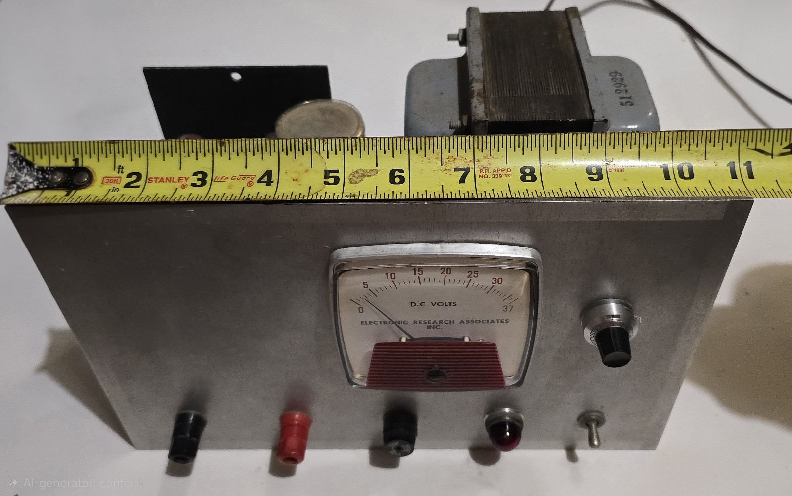 Vintage Variable DC Bench Power Supply Linear Analog Meter Lab Electronics Testd