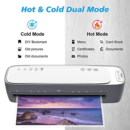 Laminator Machine 13-Inch Thermal Lamination with Laminating Sheets 9 in1 SL888