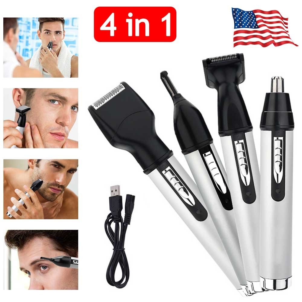 Electric Nose Hair Trimmer Rechargeable Ear Face Eyebrow Beard Shaver Clipper
