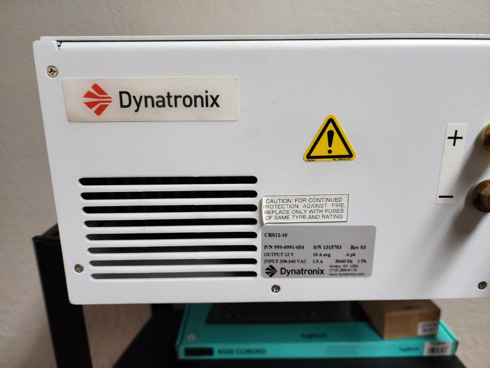 Dynatronix CRS12-10 DC Power Supply, Output 12V 10A