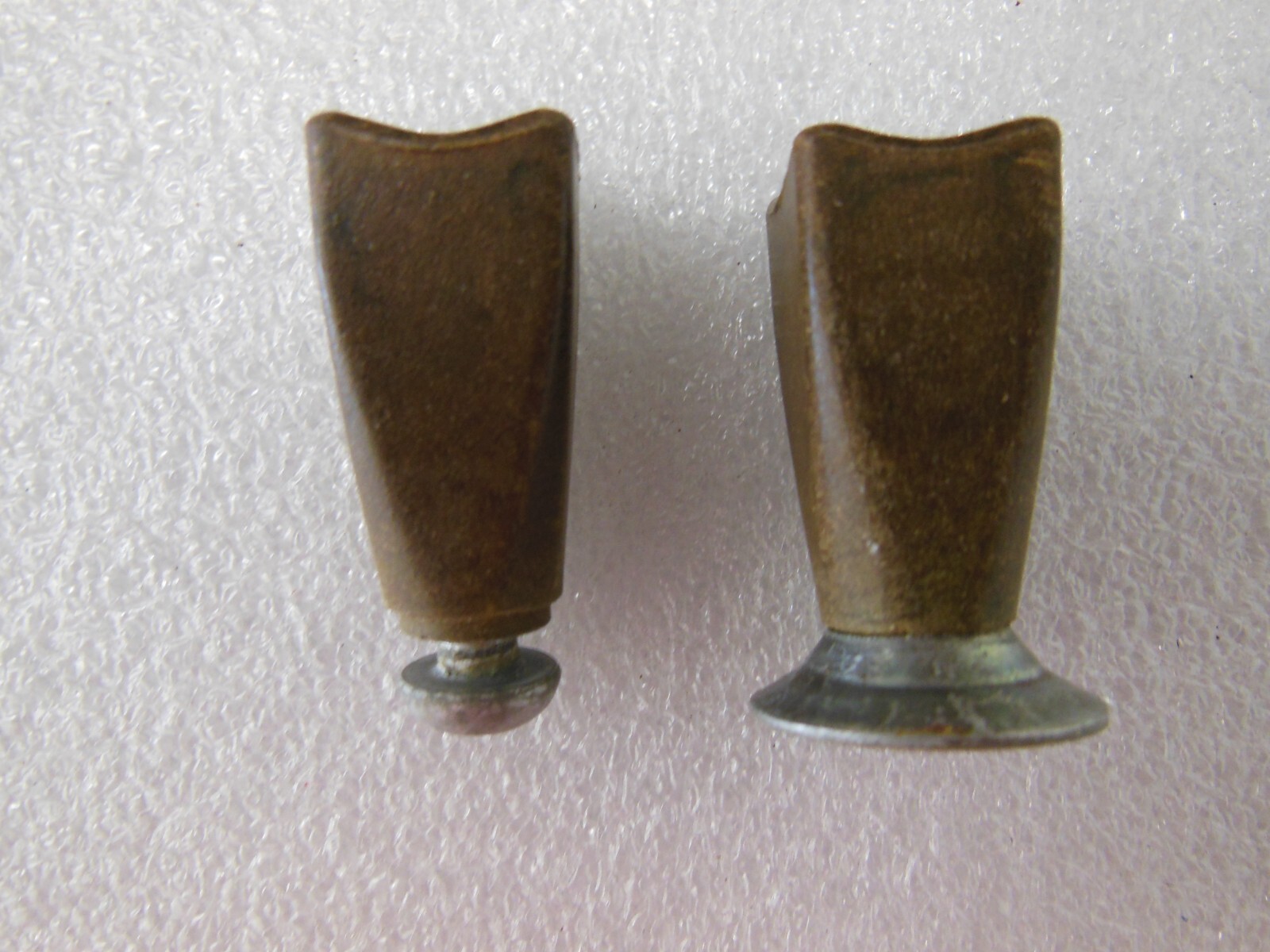 2 Decorative Bakelite Pot Lid Pulls Trapazoid Cabinet Hardware Unique