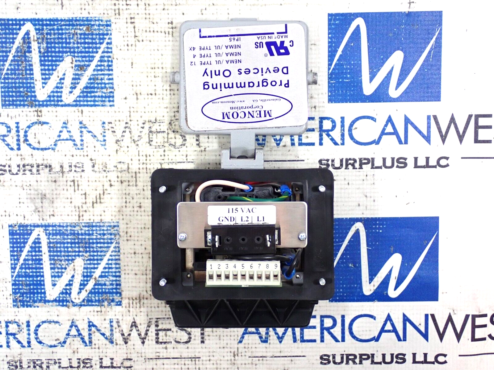 Mencom Programming Device NEMA 4 115VAC Outlet Port