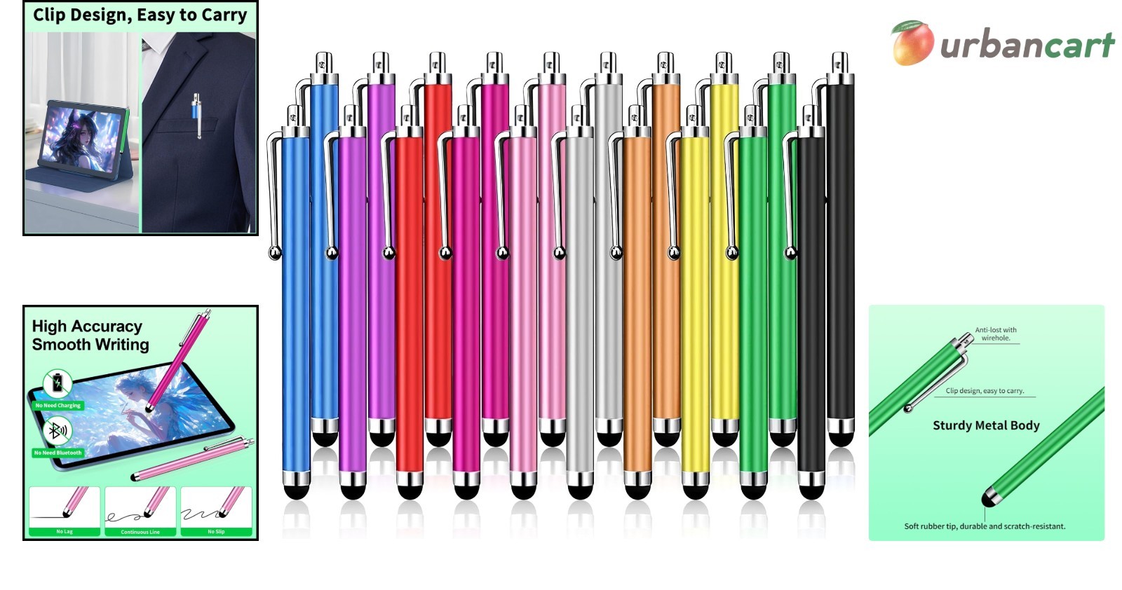 20-Pack Universal Stylus Pen Set – Precision Touch & Screen Protection