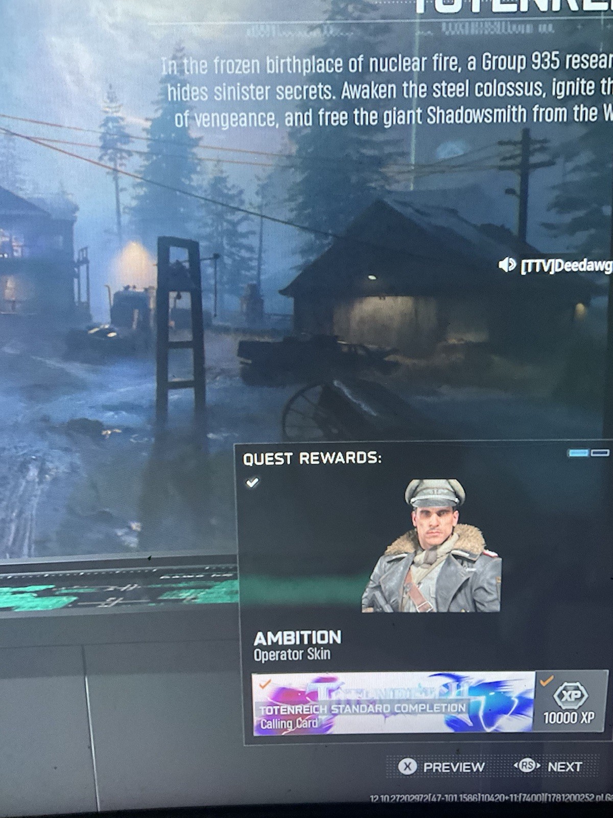 Black Ops 7 Zombies Totenreich Standard Mode Easter Egg SAME DAY CARRY