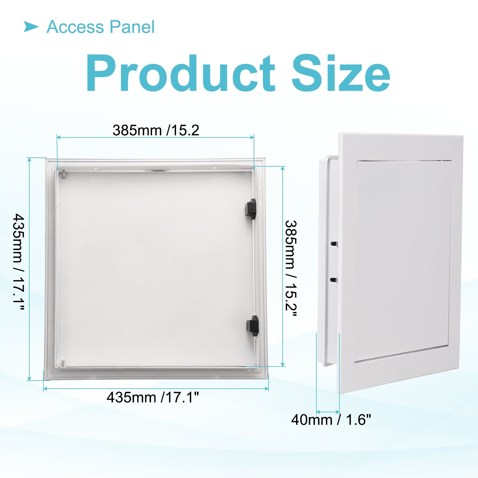 17"x17" Drywall Access Panel Wall Hole Cover Access Doors with Click Lock, White