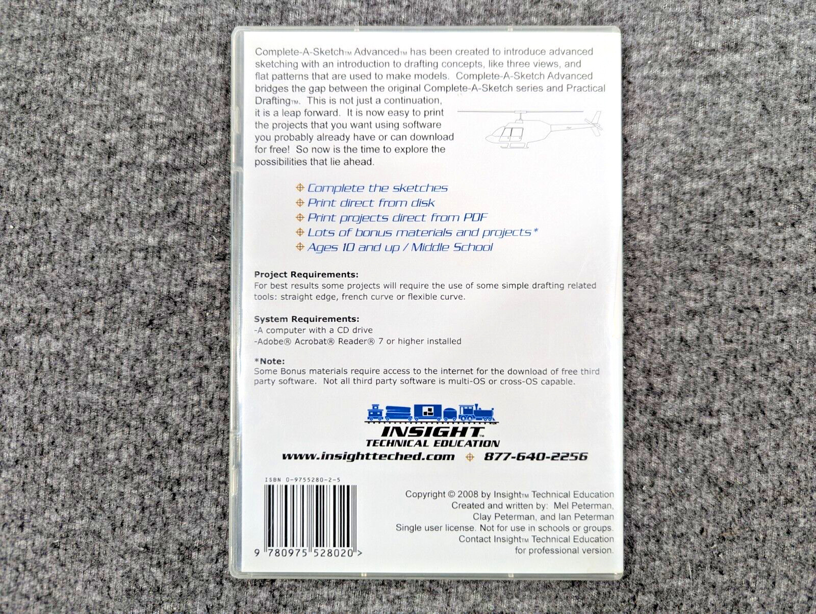 Advanced Complete-A-Sketch CD-ROM By Mel Peterman, Technical Sketching - EUC