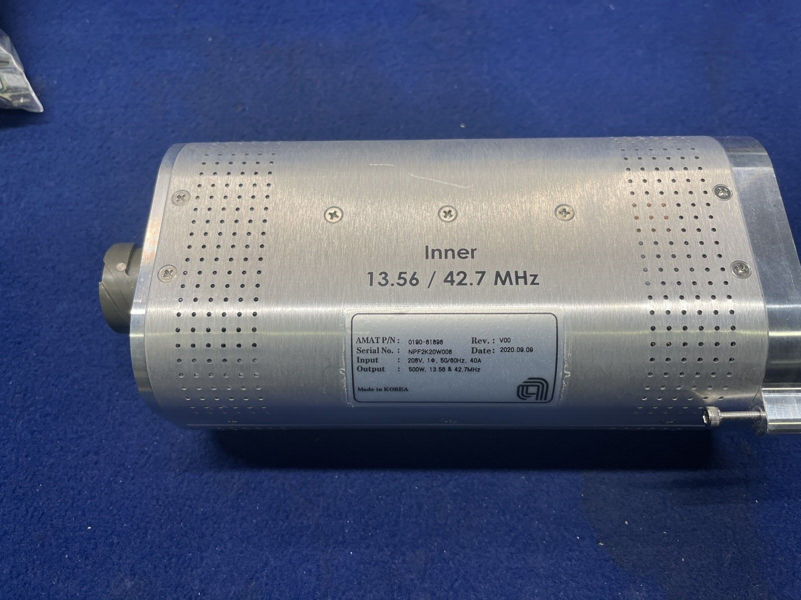 AMAT Applied Materials 0190-81898 RF Filter Inner 500W @ 13.56/42.7MHz Working