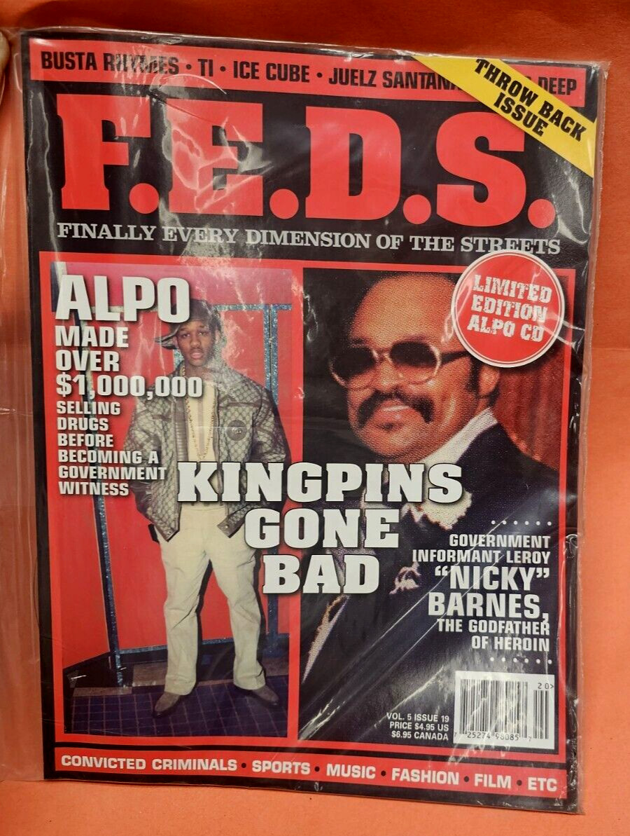 F.E.D.S. Magazine Vol. 5 Issue 19 NICKY BARNES w/Bonus Alpo CD-NEW/Sealed