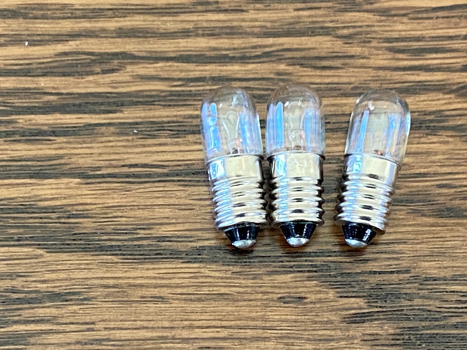 3 New #46 Incandescent Screw Base Lamp Light Bulbs 6v 6.3v .25A E10 (Qty)