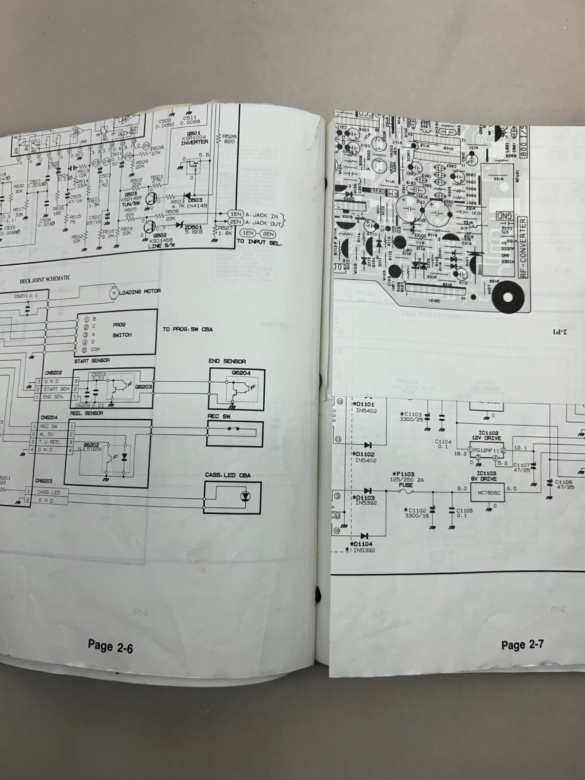 RCA VR301 VG2010 Original Schematics Free Shipping