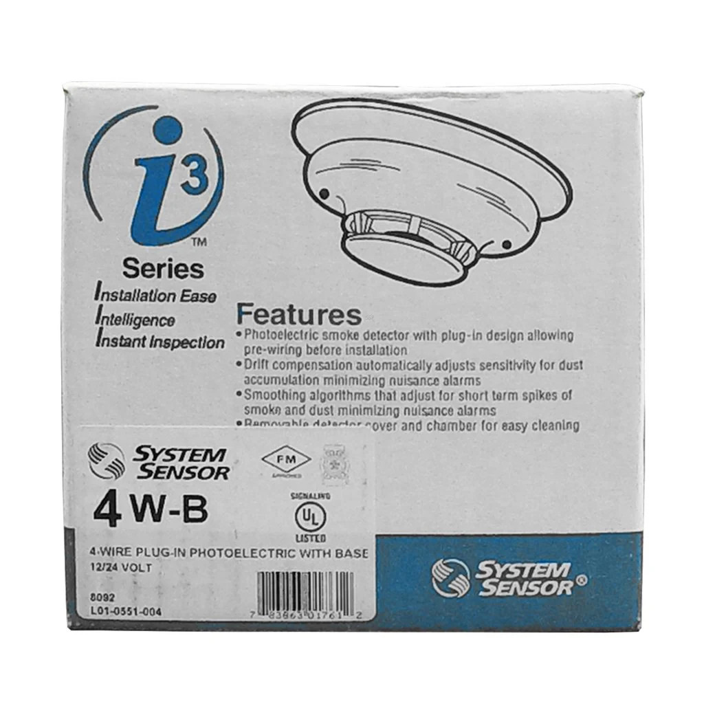 Lot of 2 - System Sensor 4W-B Smoke Detector 4-Wire -