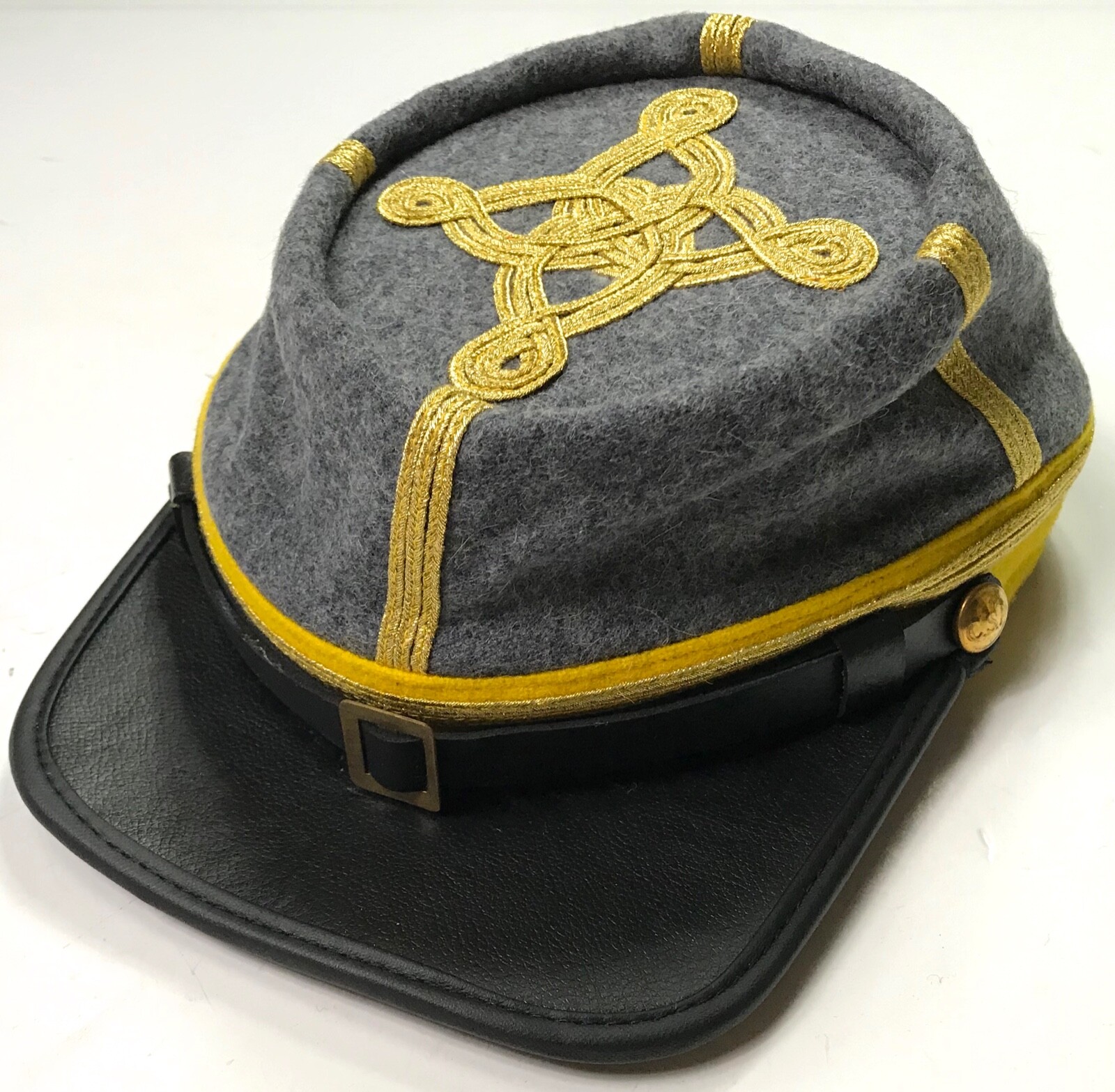 CIVIL WAR CONFEDERATE CS COLONEL MAJOR CAVALRY OFFICER KEPI FORAGE CAP-MEDIUM
