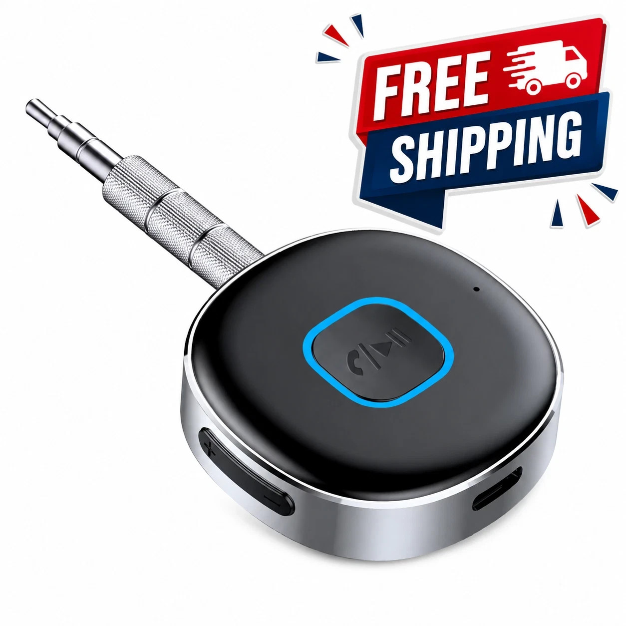 Portable 3.5mm Aux Car Adapter Bluetooth Wireless Audio Receiver Car/Home