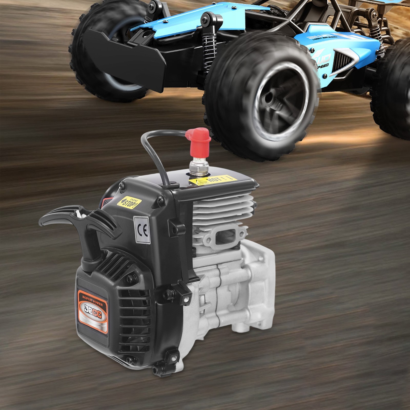 1/5 Scale Rc Car 32cc 4 Bolts Gas Engine For Rovan Hpi Baja 5T 5B King Motor