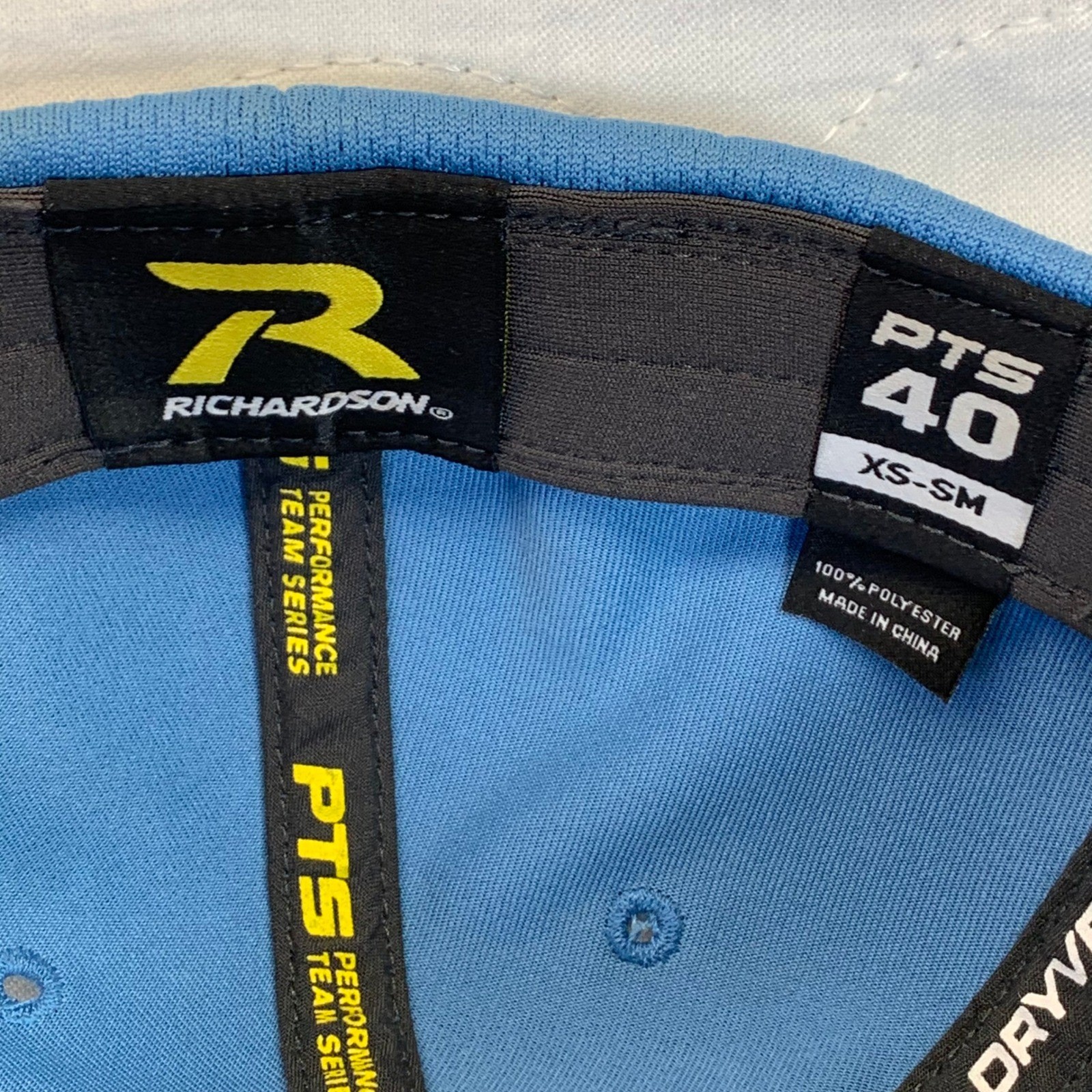 Powder Blue R Logo Baseball Cap Richardson PTS40 DRYVE Flexfit Team Hat