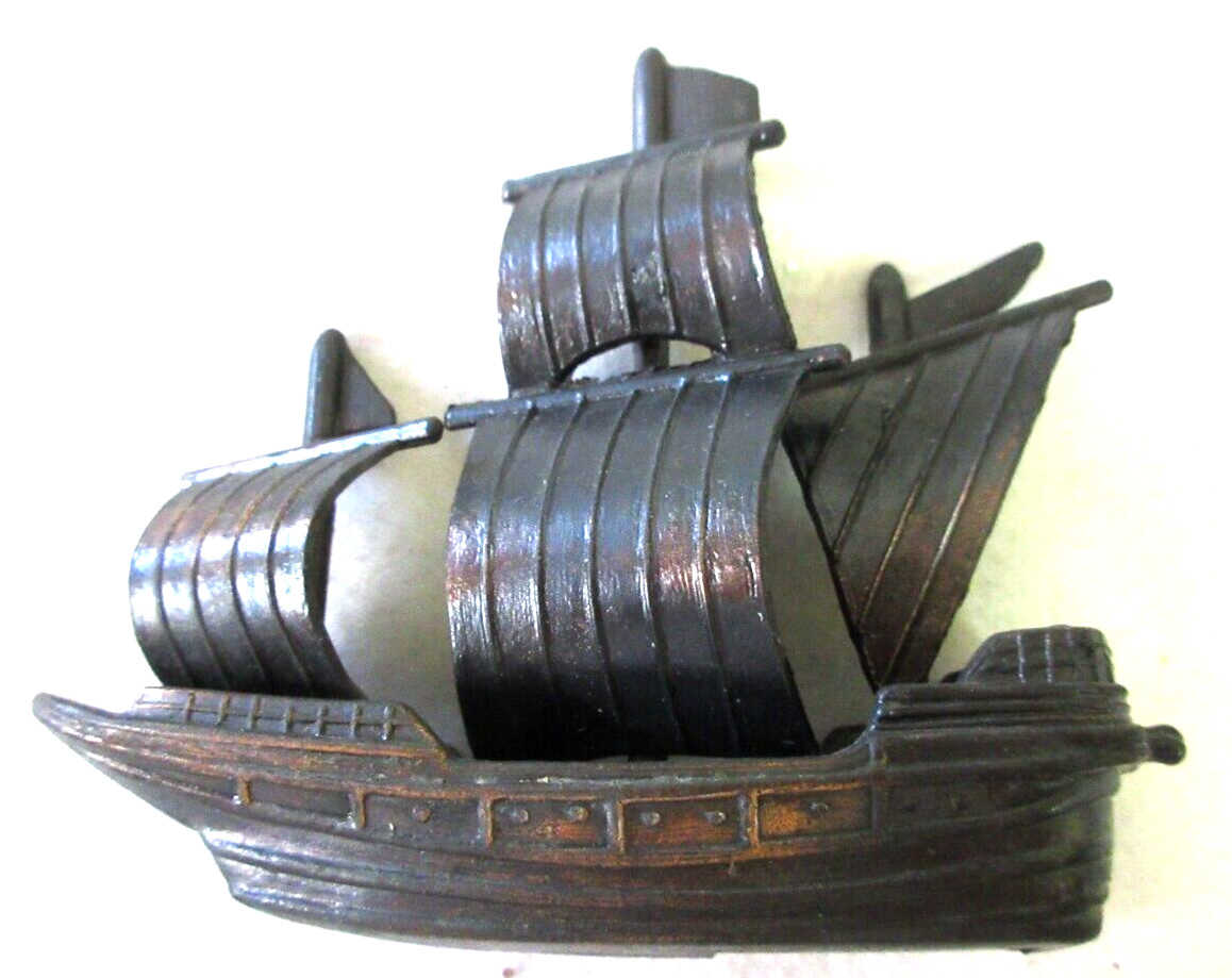 SAILING SHIP BRONZE DIE CAST METAL COLLECTIBLE PENCIL SHARPENER