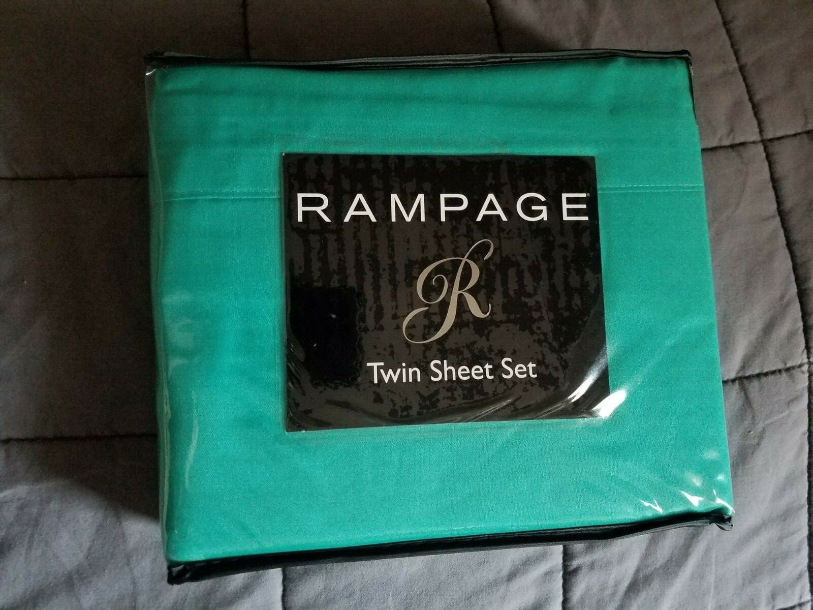 NIP New Rampage Twin Sheet Set Teal Light Blue Green Soft Polyester