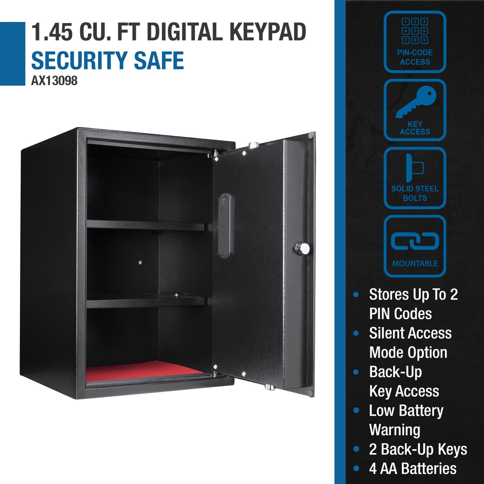 Barska 1.45 Cu. ft Digital Keypad Security Safe AX13098