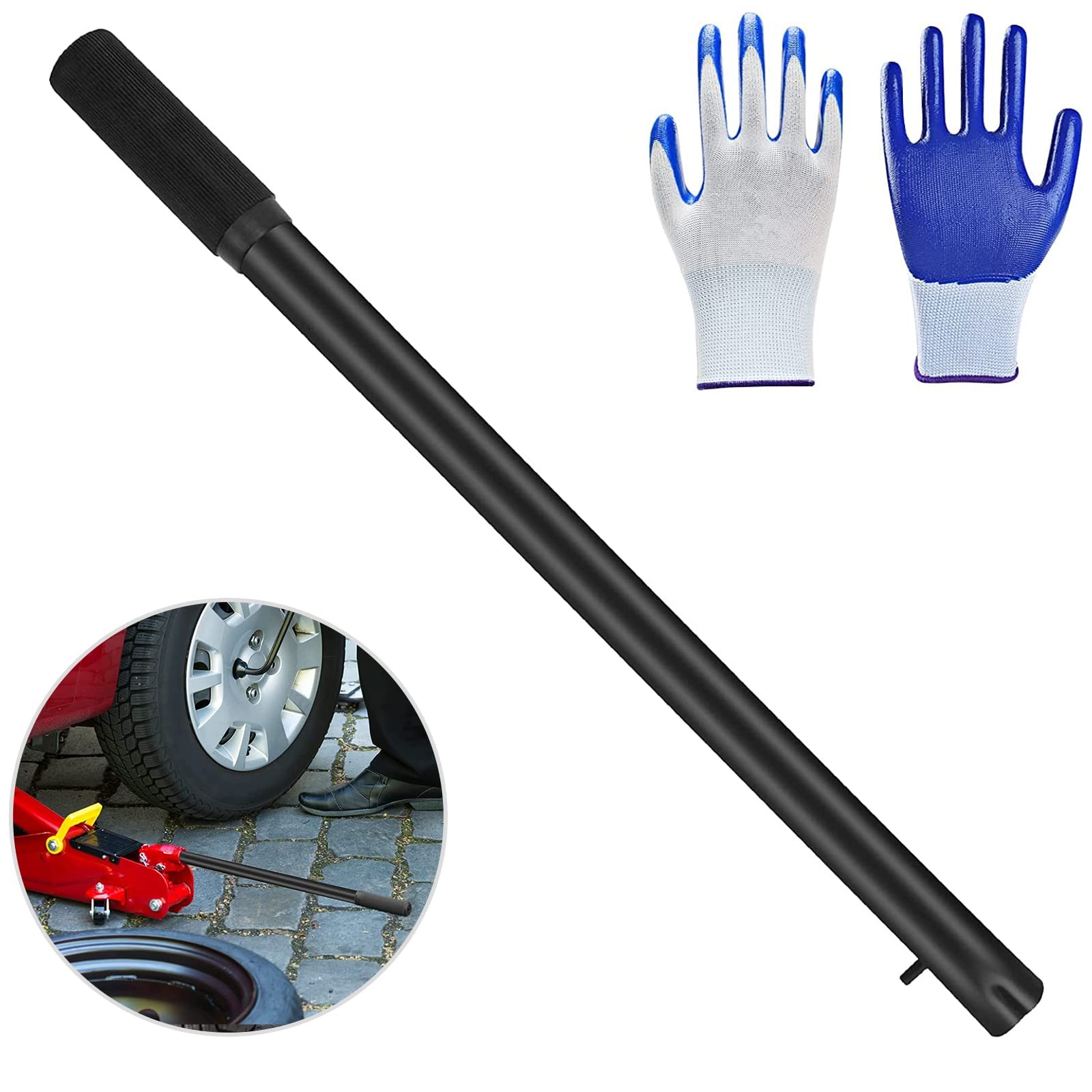 ANCKNE Horizontal Hydraulic Jack Handle 2 Ton Jack Handle Replacement with Ru...