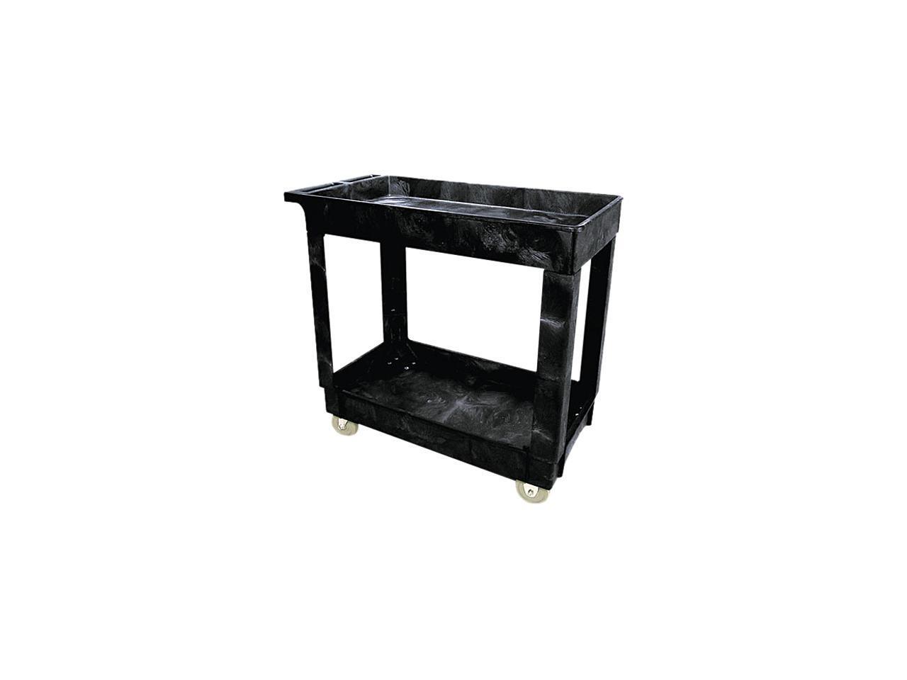 Rubbermaid Commercial 9T6600BLA Service/Utility Cart, 2-Shelf, 16w x 34d x 31-1/