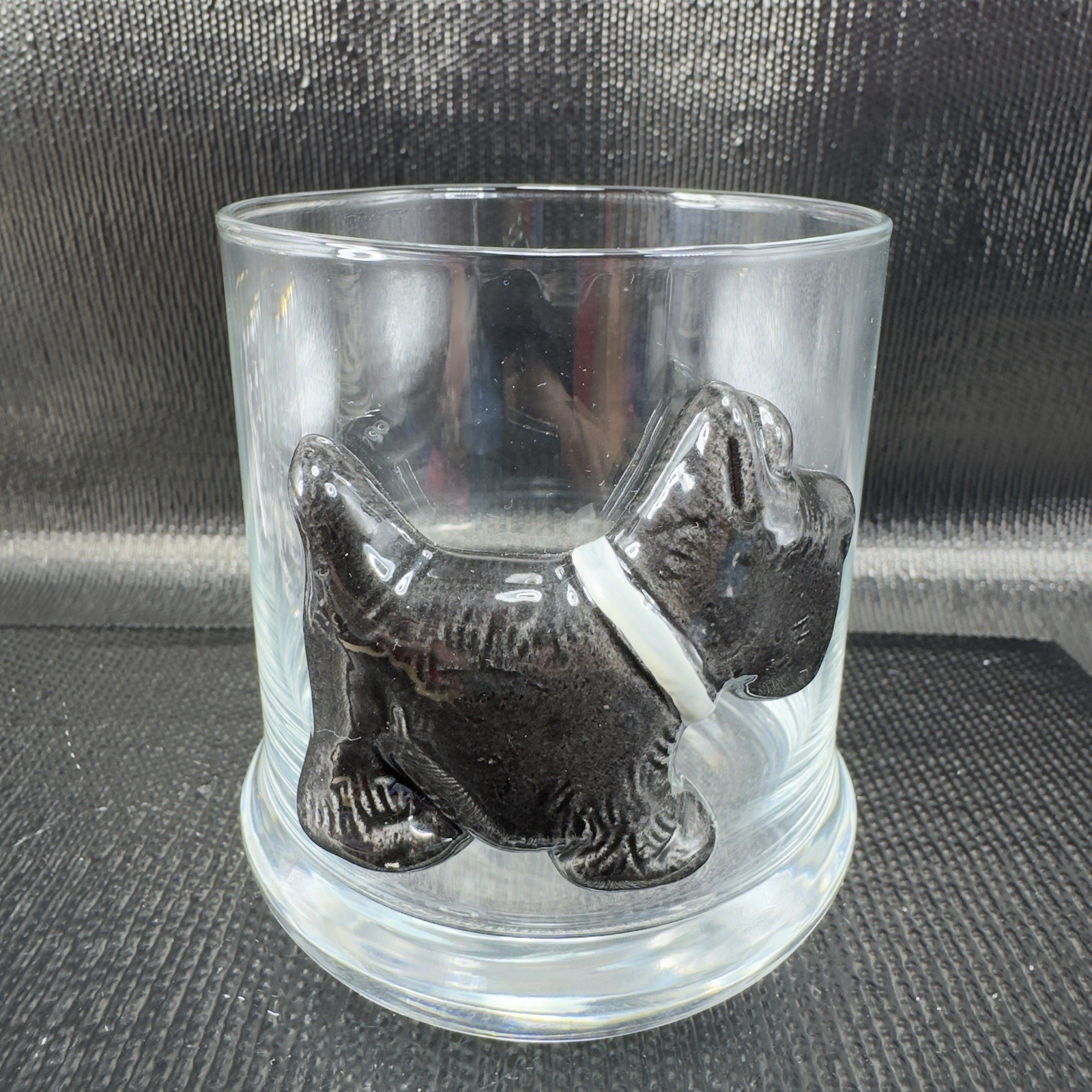 Scottie Dog Drink Glass Cup Tumbler Scottish Terrier Dog Design Single Cup VTG
