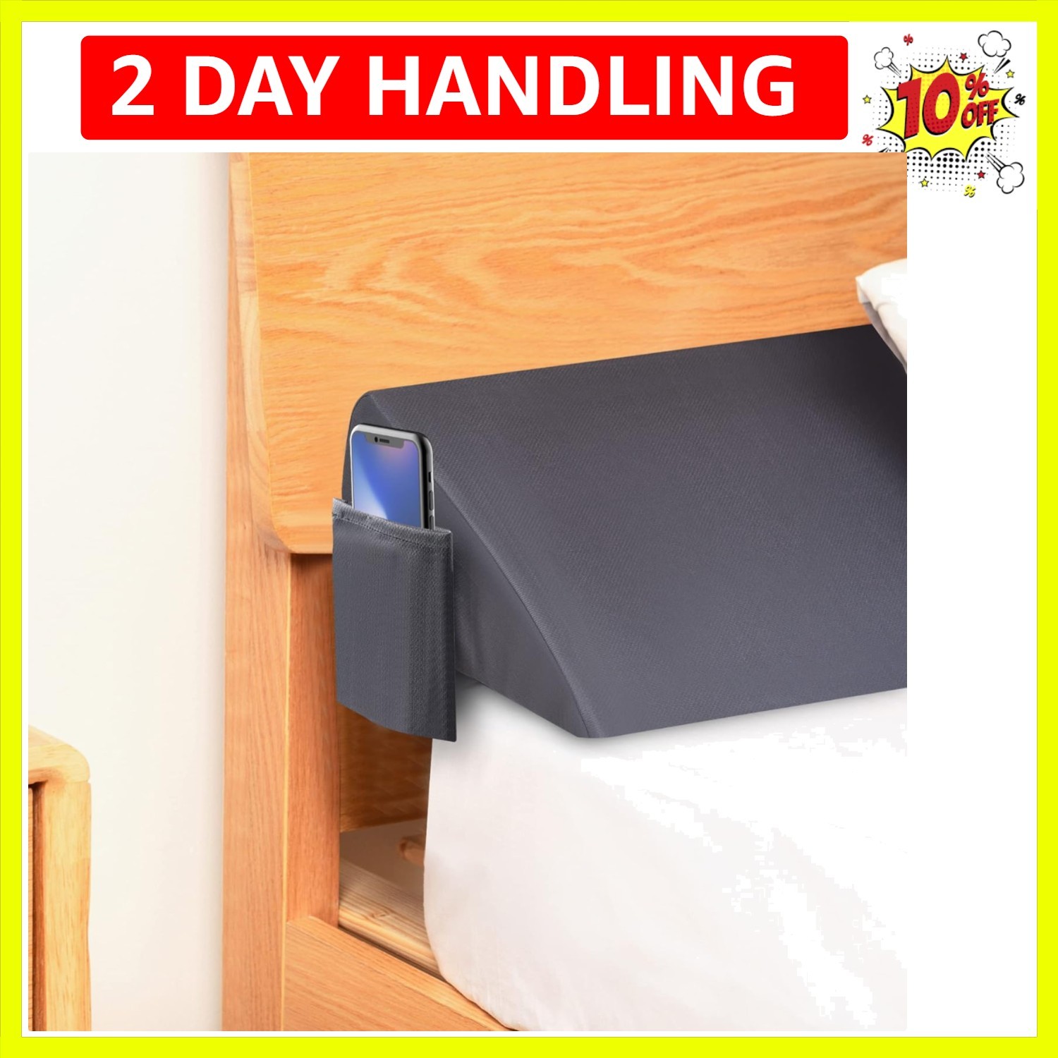 Twin Size Bed Wedge Pillow for Headboard/Bed Gap Filler/Headboard Pillow/Matt...
