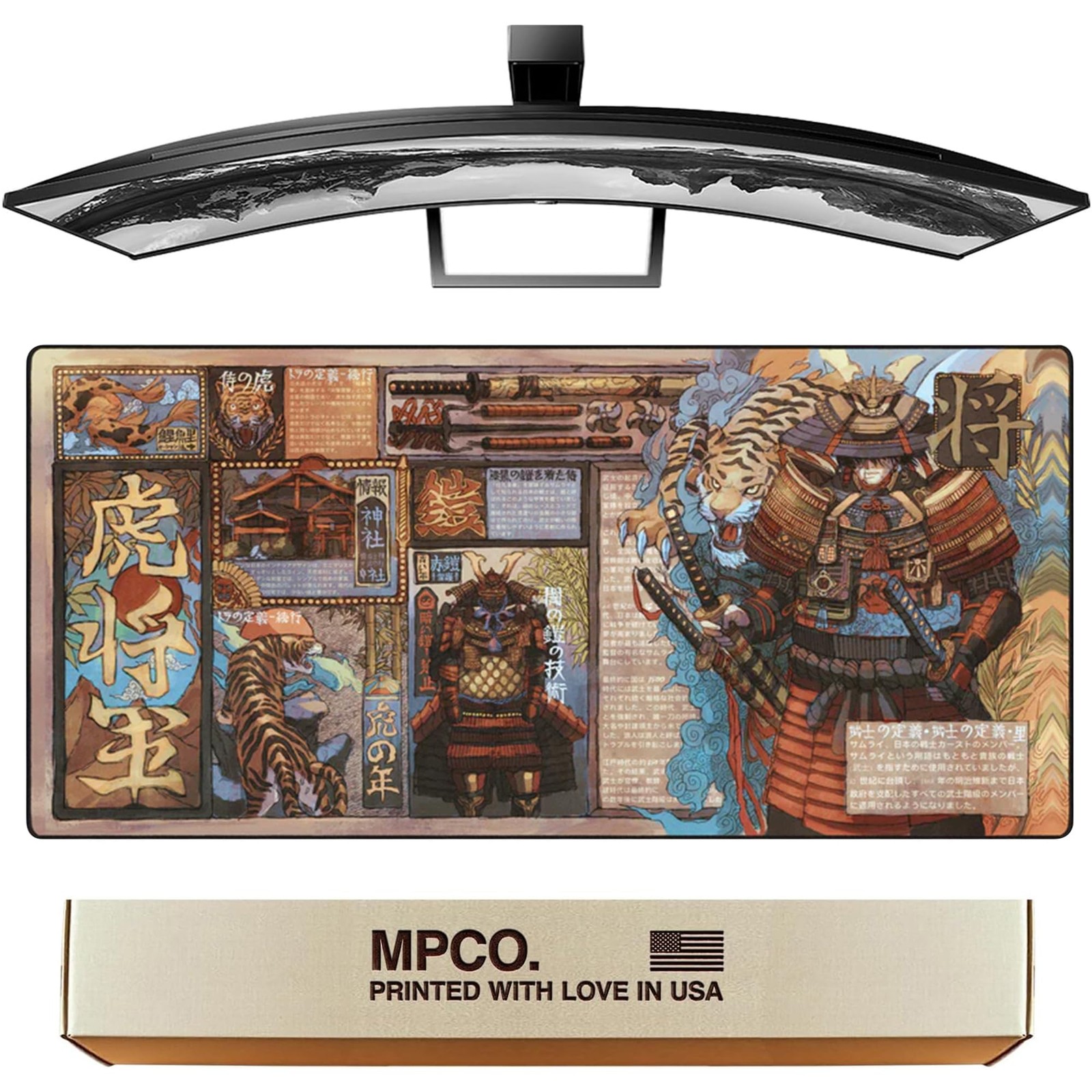 MPCO. Original Large Gaming Desk Mat – 36L x 17W inches, AeroGlyde Taimuzu