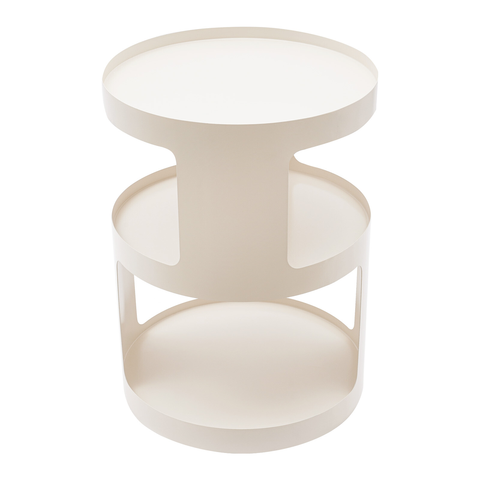 White Metal Side Table Modern Freestanding Nightstand Small Quality End Table
