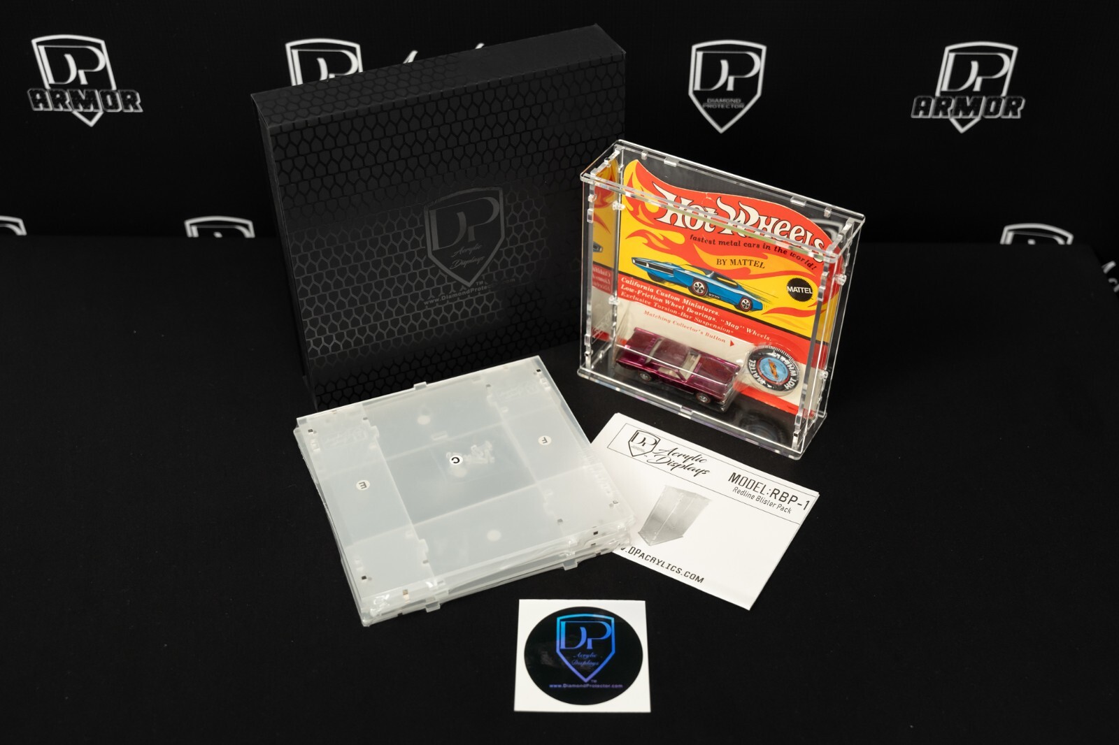 Diamond Protector Hot Wheels Original Redline Acrylic Display 2 Pack (RBP-1)