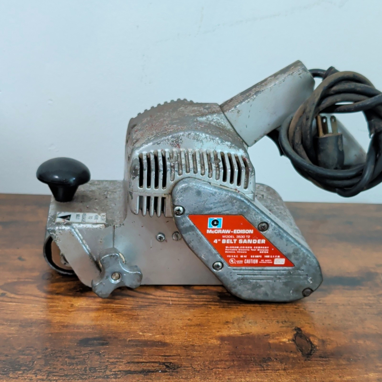 McGRAW-EDISON 3530 T2 4in Belt Sander, Corded Electric 115V, Gray