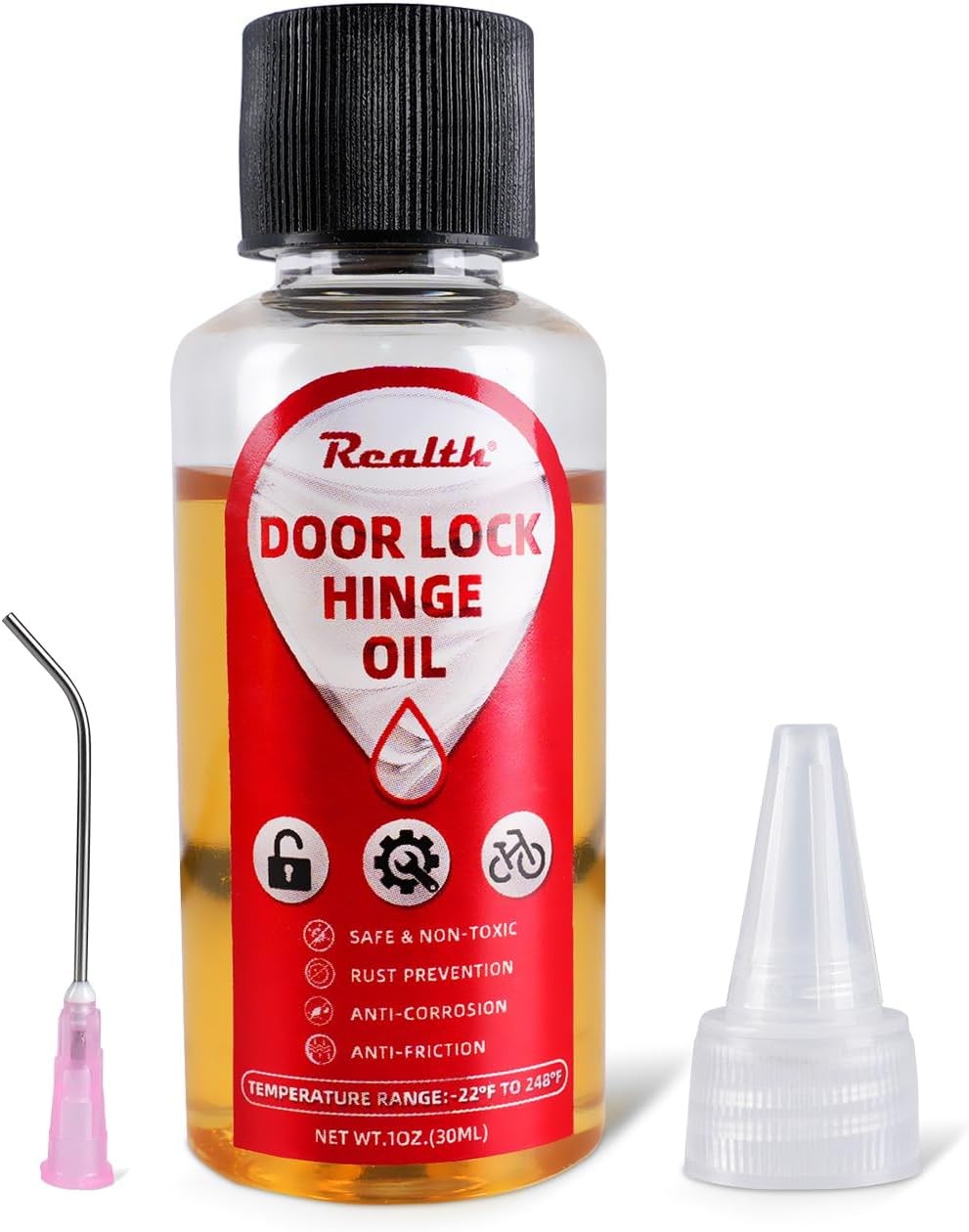 Door Hinge Lubricant 1 oz, Squeaky Fix Oil for Noise Garage Door | Keyholes
