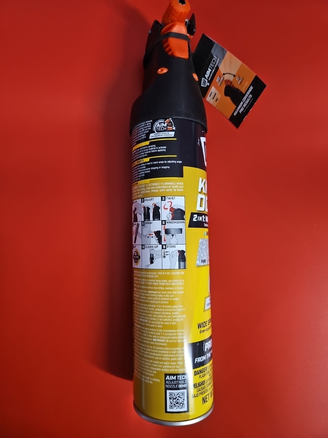DAP Knockdown Water Based 2 in 1 Wall & Ceiling Texture Wide Spray - 25 Oz - NEW