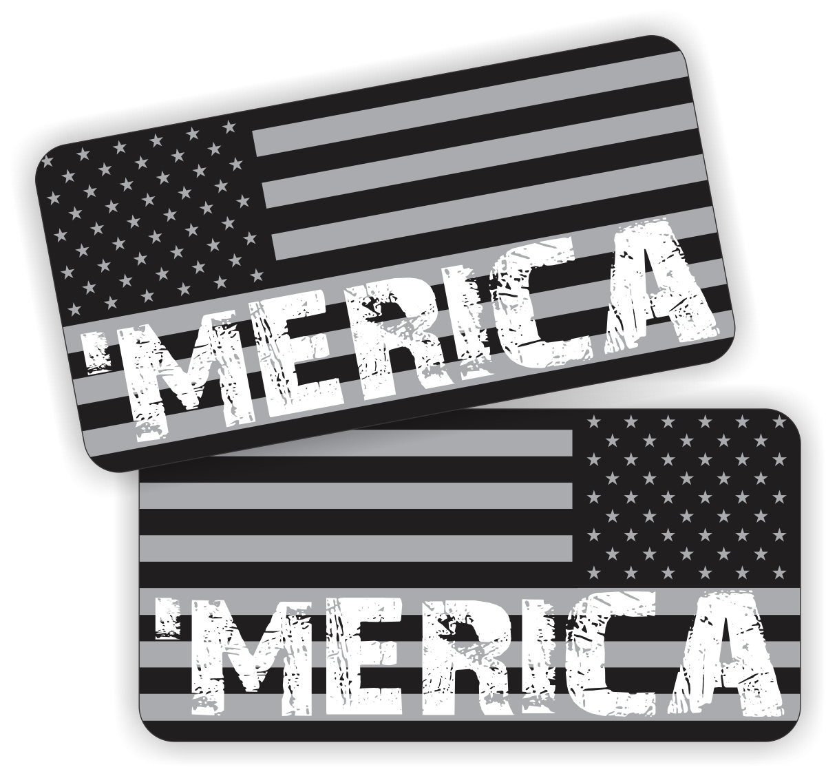 Pair MERICA American Flags Hard Hat Stickers Motorcycle Welding Helmet Decals
