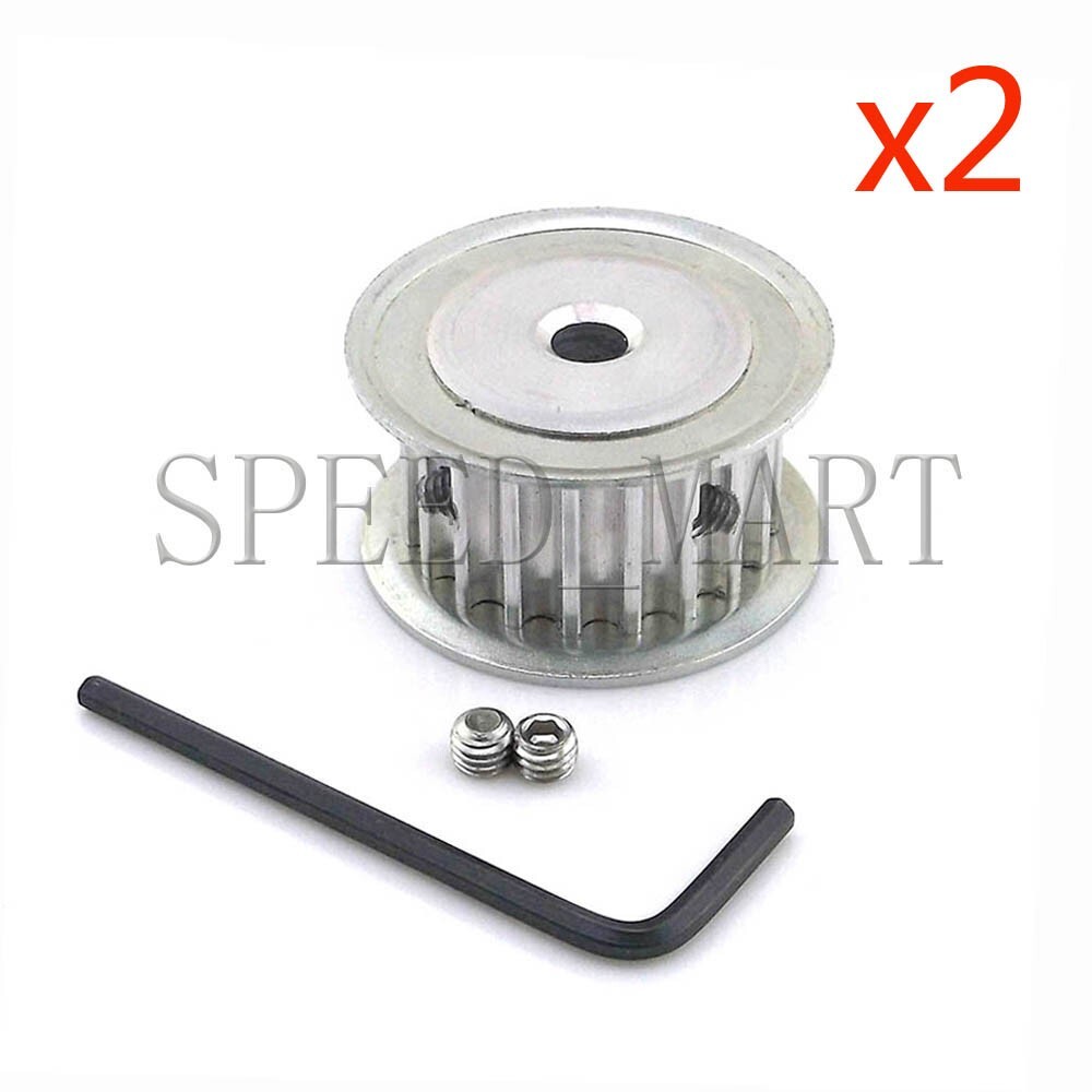 2pcs HTD5M Timing Pulley 19 Teeth 8mm Bore 16mm Teeth Width For Stepper Motor AF