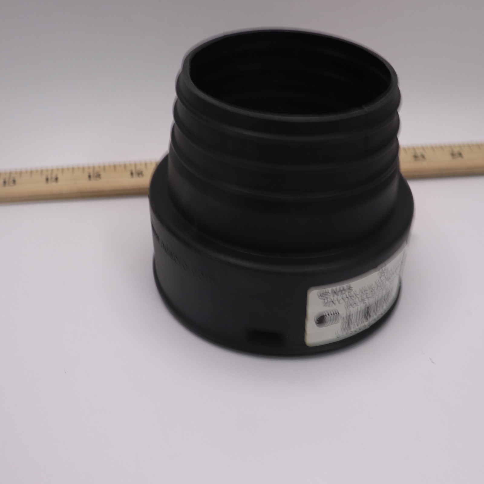 NDS HDPE Corrugated Adapter, 4 in. Drain Pipes & Fittings Spt X 4 in. Corr. Hub