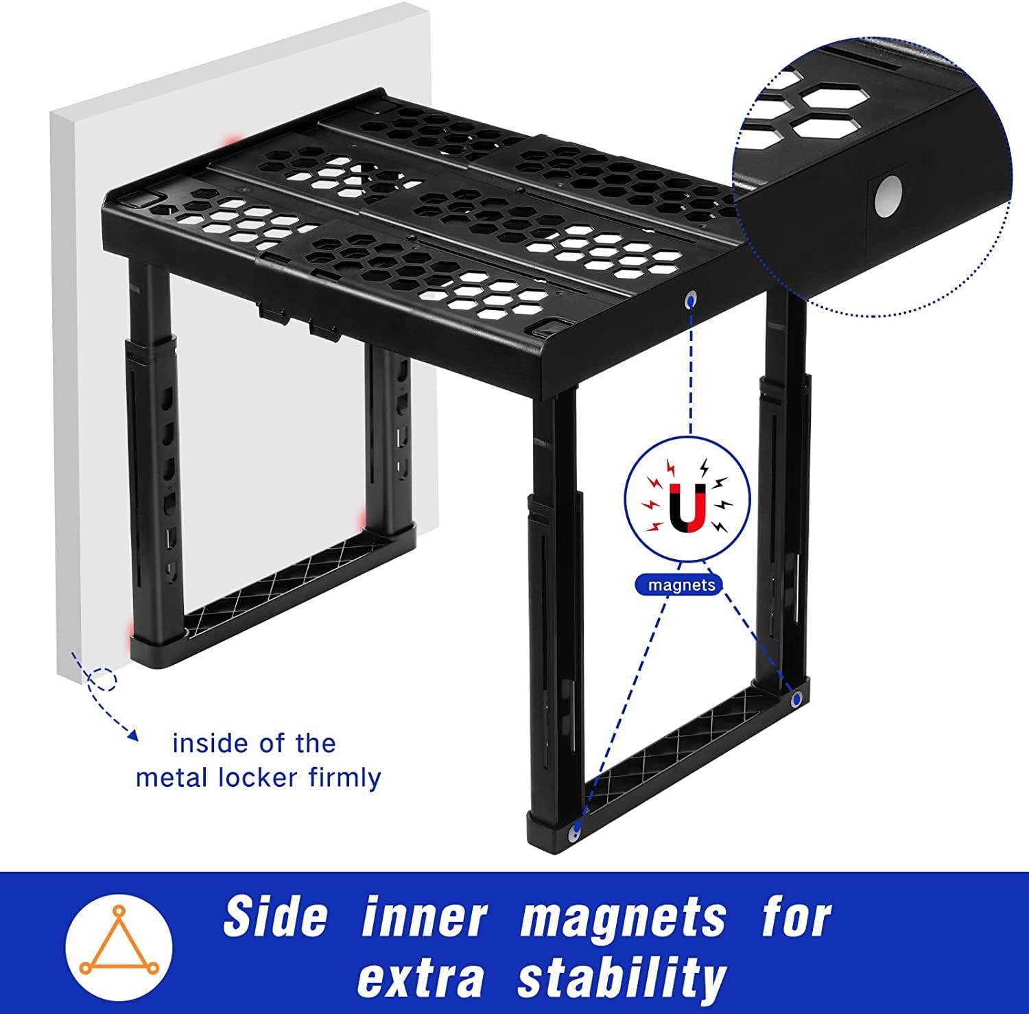 Locker Organizer Shelf， Adjustable Width and Height , Ideal Locker for School...
