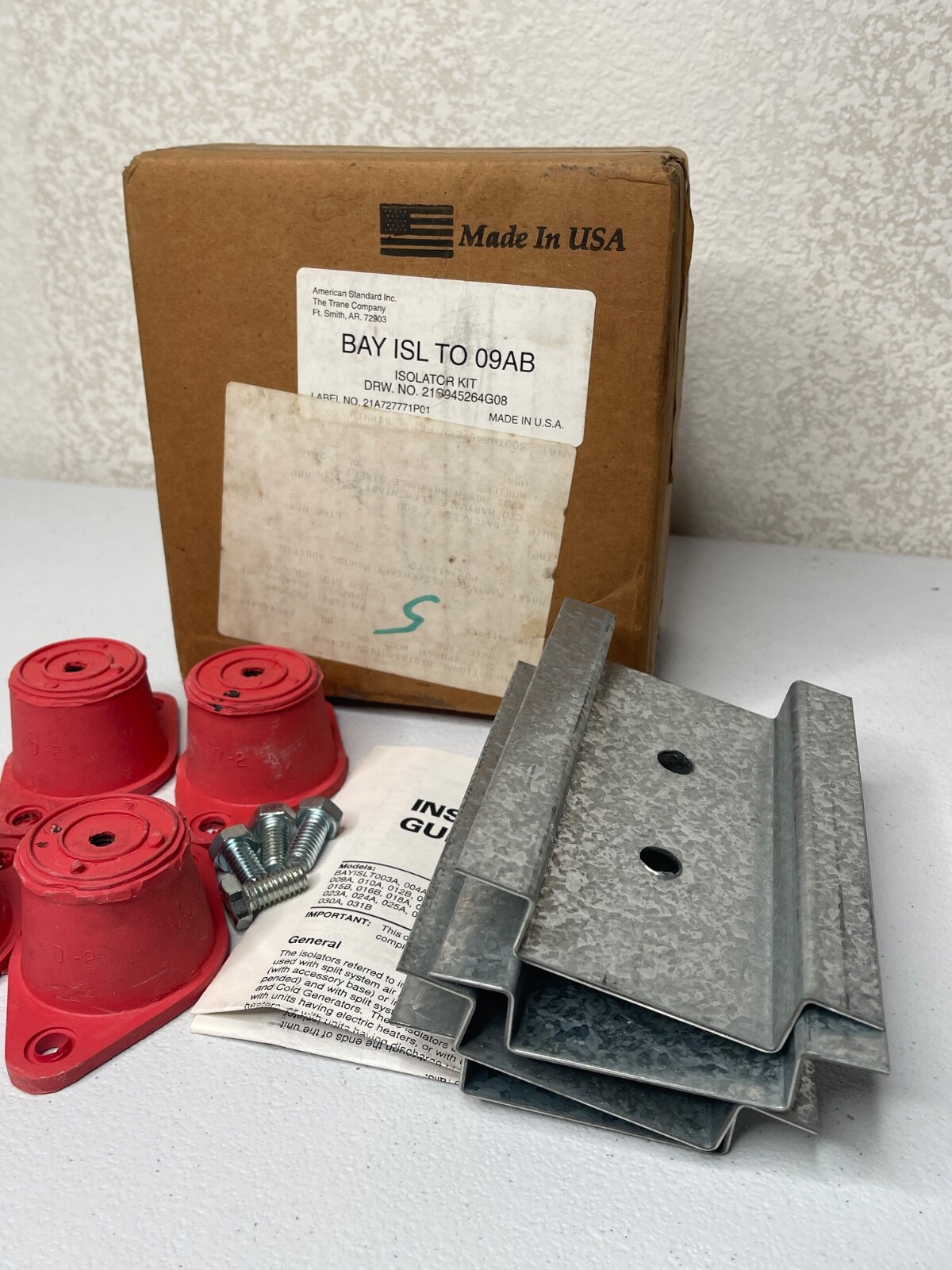 New Trane BAYISLT009A Isolator Kit