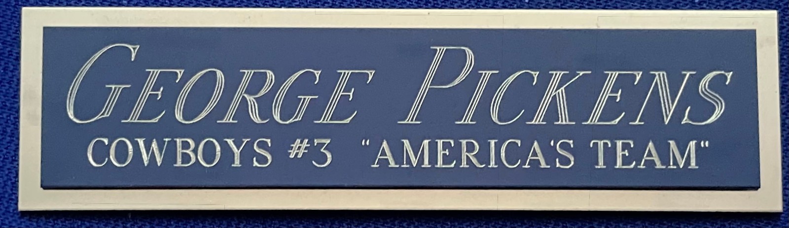 GEORGE PICKENS COWBOYS NAMEPLATE AUTOGRAPHED SIGNED FOOTBALL-HELMET-JERSEY-PHOTO