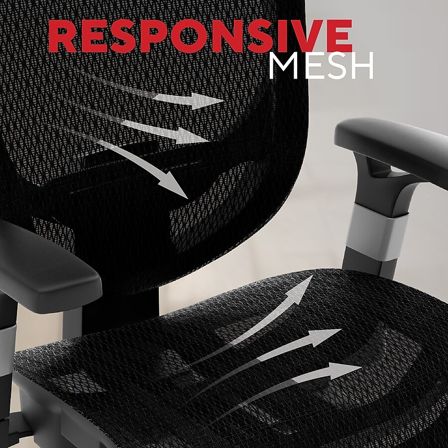 Staples Hyken Ergonomic Mesh Swivel Task Chair,...