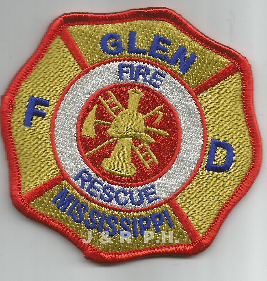Glen  Fire - Rescue, Mississippi  (3.5" x 3.5" size)  fire patch