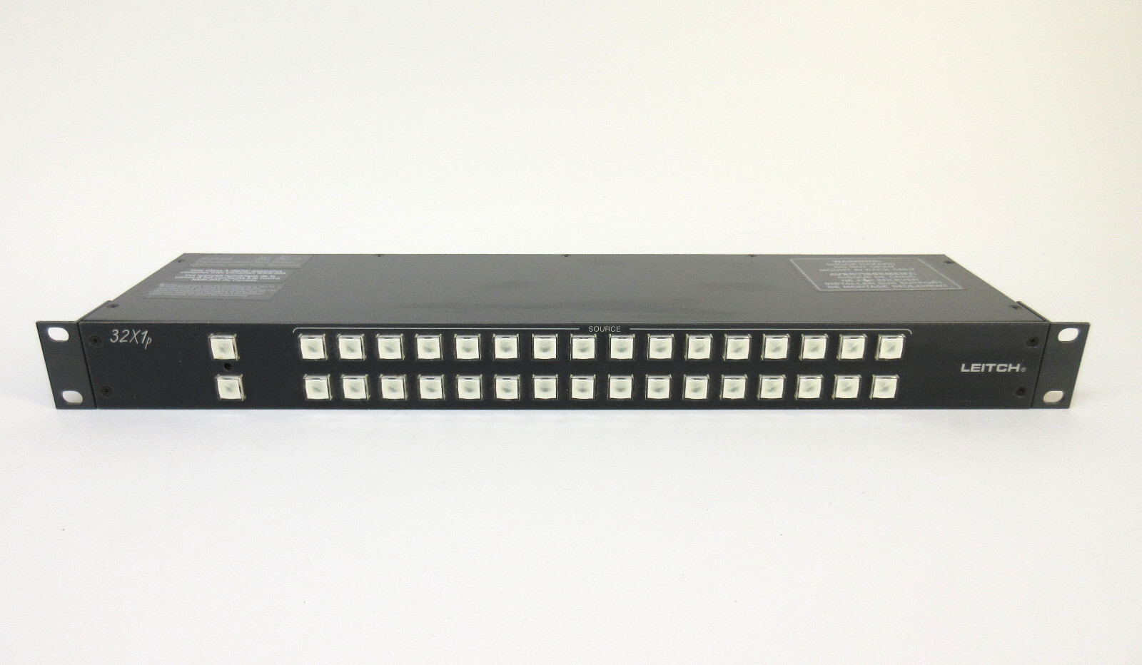 Leitch RCP-32X1P 1RU Remote 32x1 Programmable Push Button Switch Panel